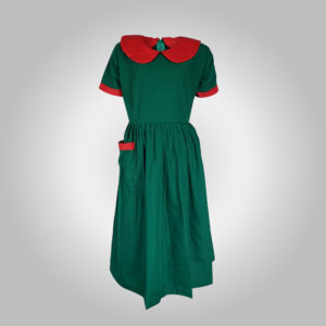 লাল বেবি কলার- সবুজ হাফ হাতা ফ্রক (Baby Collar)